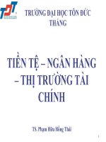 Tiền tệ -  ngân hàng -  thị trường tài chính 