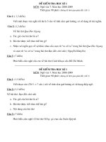 THCS TRẦN HƯNG ĐẠO, KT HK 1 2008-2009