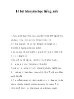15 lời khuyên học tiếng anh 