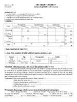 THE FIRST TERM TEST-ENGLISH 6 (JAP)