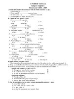 Định kỳ English 6 + đáp án số 2