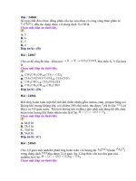 Bộ đề trắc nghiệm-Đáp án số 106 môn Hóa