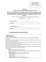 PHỤ LỤC  THUẾ THU NHẬP DOANH NGHIỆP ĐƯỢC ƯU ĐÃI