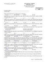 Đề thi thử ĐH có đáp án