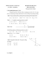 ĐỀ KIỂM TRA HỌC KỲ II  MÔN TOÁN LỚP 8 PHÒNG GIÁO DỤC VÀ ĐÀO TẠO CÁT TIÊN – LÂM ĐỒNG 