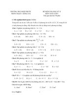 ĐỀ KIỂM TRA HỌC KỲ II TRƯỜNG THCS HIỆP PHƯỚC, NHƠN TRẠCH - ĐỒNG NAI MÔN TOÁN LỚP 8