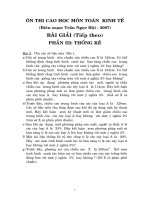 Ôn thi cao học môn toán kinh tế 