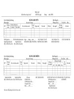 Mẫu: Bảng Ghi tên - ghi điểm thi Nghề Phổ thông