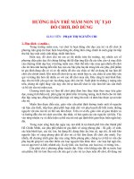 Hướng dẫn trẻ mầm non tự tạo đồ chơi, đồ dùng