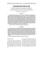 KếT QUả ĐáNH GIá MộT Số Tổ HợP LúA LAI MớI