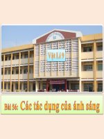 Các tác dụng của ánh sáng