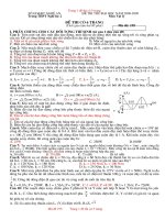 Đề thi thử đại học năm 2008-2009 Môn Vật lý 2