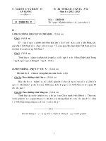 ĐỀ KIỂM TRA HỌC KỲ I LỚP 12 SỞ GIÁO DỤC VÀ ĐÀO TẠO AN GIANG Năm học 2012 - 2013 MÔN LỊCH SỬ