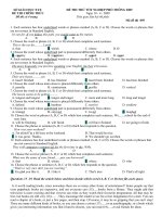 Đề Thi Thử TNPT - Sở Giáo Dục Đào Tạo