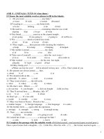 đề cương ôn tâp Anh 8