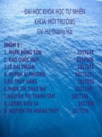 Đề tài môi trường nước 