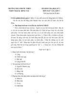 ĐỀ KIỂM TRA HỌC KỲ I MÔN NGỮ VĂN, LỚP 9 TRƯỜNG THCS PHƯỚC THIỀN NHƠN TRẠCH –ĐỒNG NAI