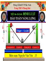 Tiết 66 - Bài 60 Định luật bảo toàn năng lượng