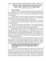 Những chú ý khi sử dụng ĐDTB nhiệt vật lí 6