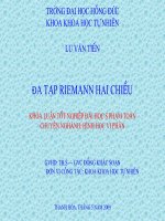 bản tóm tắt khóa luận tốt nghiệp môn Hình học vi phan