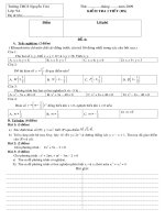 Đề KT chương 4. đại số 9
