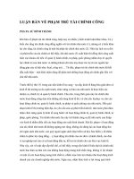 LUẬN BÀN VỀ PHẠM TRÙ TÀI CHÍNH CÔNG