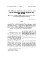 Nghiên cứu ảnh h-ởng của chế phẩm hữu cơ vi sinh MT đến sinh tr-ởng phát triển và năng suất đậu t-ơng xuân - hè giống D140 trồng tại Gia Lâm - Hà Nội