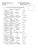 Các dạng test ôn luyện