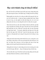 Học cách thành công từ khuyết điểm 