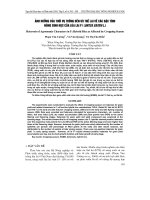 ảNH HƯởNG CủA THờI Vụ TRồNG ĐếN ƯU THế LAI Về CáC ĐặC TíNH NÔNG SINH HọC CủA LúA LAI F1 (Oryza sativa L.)