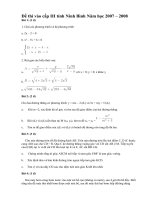 Đề thi vào cấp III tỉnh Ninh Bình Năm học 2007