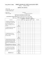 Mẫu phiếu đánh gá xếp loại GV( Mới nhất )