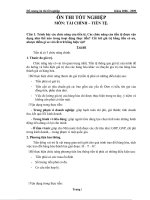 Đề cương ôn thi tốt nghiệp môn tài chính  - tiền tệ 