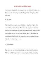 Bí quyết để có cơ thể khoẻ mạnh 