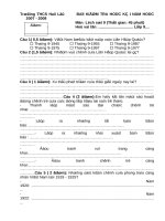 Dề thi học kì I