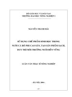Luận văn sử dụng chế phẩm sinh học trong nuôi cá rô phi cao sản, tạo sản phẩm sạch, duy trì môi trường nuôi bền vữn 