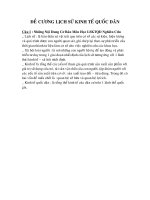 ĐỀ CƯƠNG LỊCH SỬ KINH TẾ QUỐC DÂN