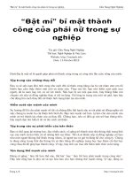 “Bật mí” bí mật thành công của phái nữ trong sự nghiệp   cẩm nang nghề nghiệp 