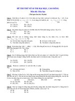 Đề và ĐA thi thử ĐH 2009 (Đề số 10)