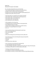 ĐỀ KIỂM TRA MÔN: KINH TẾ VÀ QUẢN LÝ MÔI TRƯỜNG