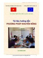 Phương pháp khuyến nông phần 1 