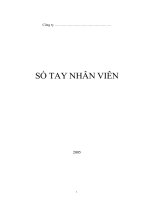 Mẫu sổ tay nhân sự 