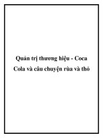 Quản trị thương hiệu   coca cola và câu chuyện rùa và thỏ 