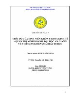 THÁI độ của SINH VIÊN KHÓA 8 KHOA KINH tế   QUẢN TRỊ KINH DOANH, đại học AN GIANG về VIỆC MANG dép QUAI hậu đi học 