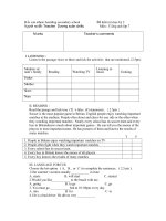 Đề kiểm tra HKII Lớp 7 (theo mẫu của BGD)