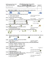 Đề kt học kỳ 2 môn tin học