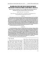 ảNH HƯởNG CủA Độ TUổI Và MứC THứC ĂN TINH ĐếN TĂNG TRọNG Và HIệU QUả KINH Tế Vỗ BéO Bò ĐịA PHƯƠNG TạI HUYệN KRÔNG PA, TỉNH GIA LAI