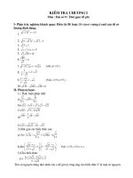 Kiểm tra Đai số Chương I