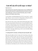 Làm thế nào để trị hết mụn