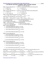 CÂU HỎI TRẮC NGHIỆM ÔN THI TN 2009 RẤT HAY